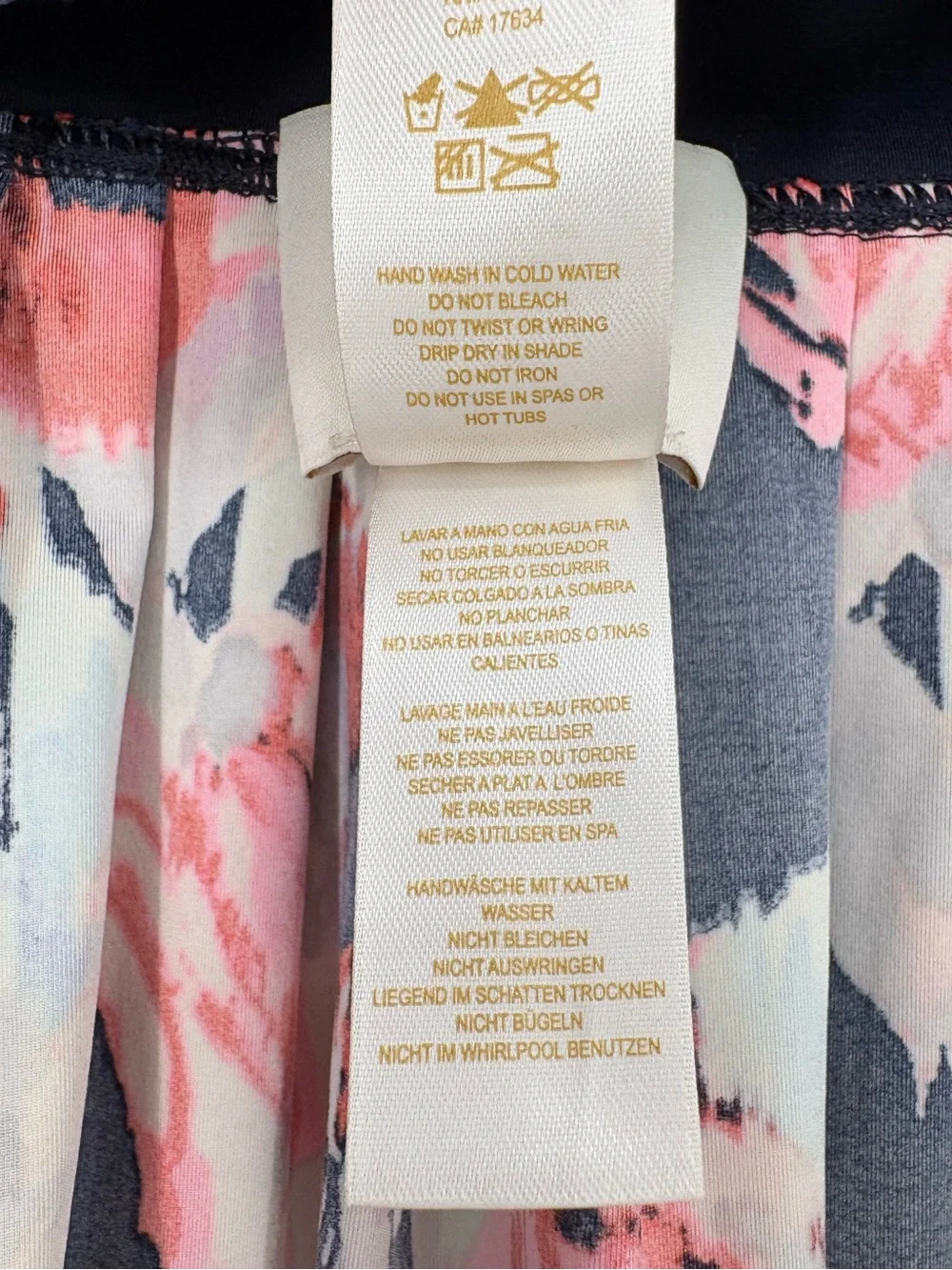 Kate Spade High Waist Pleated Swim Skirt Cover Up Navy Floral NWT Size Small